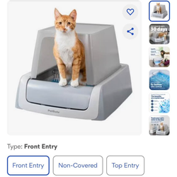 PetSafe ScoopFree Crystal Pro Legacy Front Entry Self-Cleaning Cat Litter Box