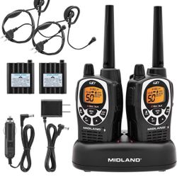 Midland GXT1000VP4 GMRS Two-Way Radio 50 Channel, 2 Pack Walkie Talkies