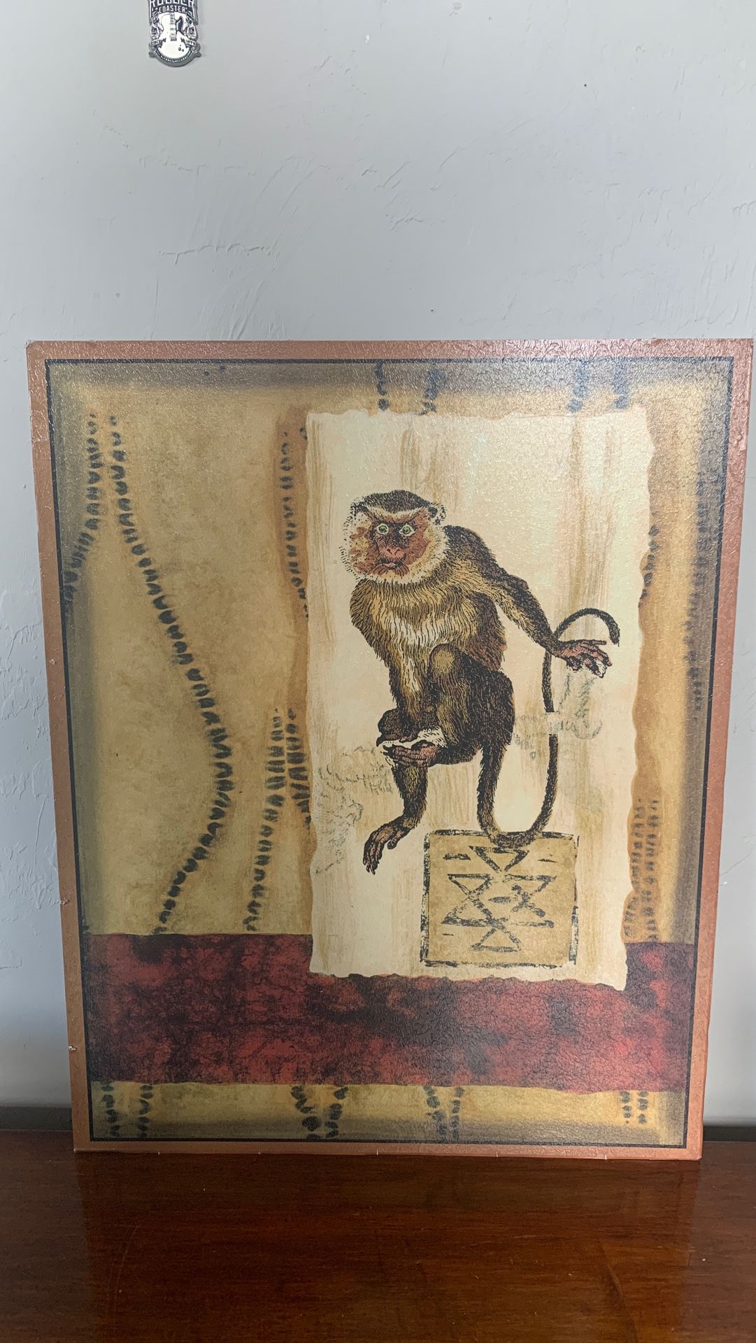 Vintage monkey painting