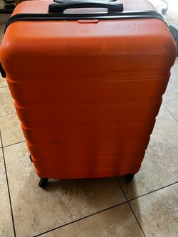 2 pieces orange hard shell luggage