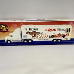 Ferrari Exxon Indy Race Car Carrier Toy Semi Truck, Vintage, 1995, New In Box