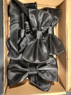 ( 4 ) - Black Men’s Bow Ties
