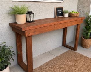 Outdoor Wood Entrance Table