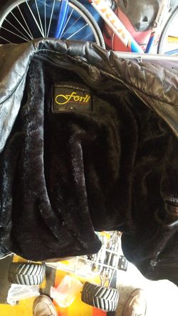 Men's extra Large leather jacket coat