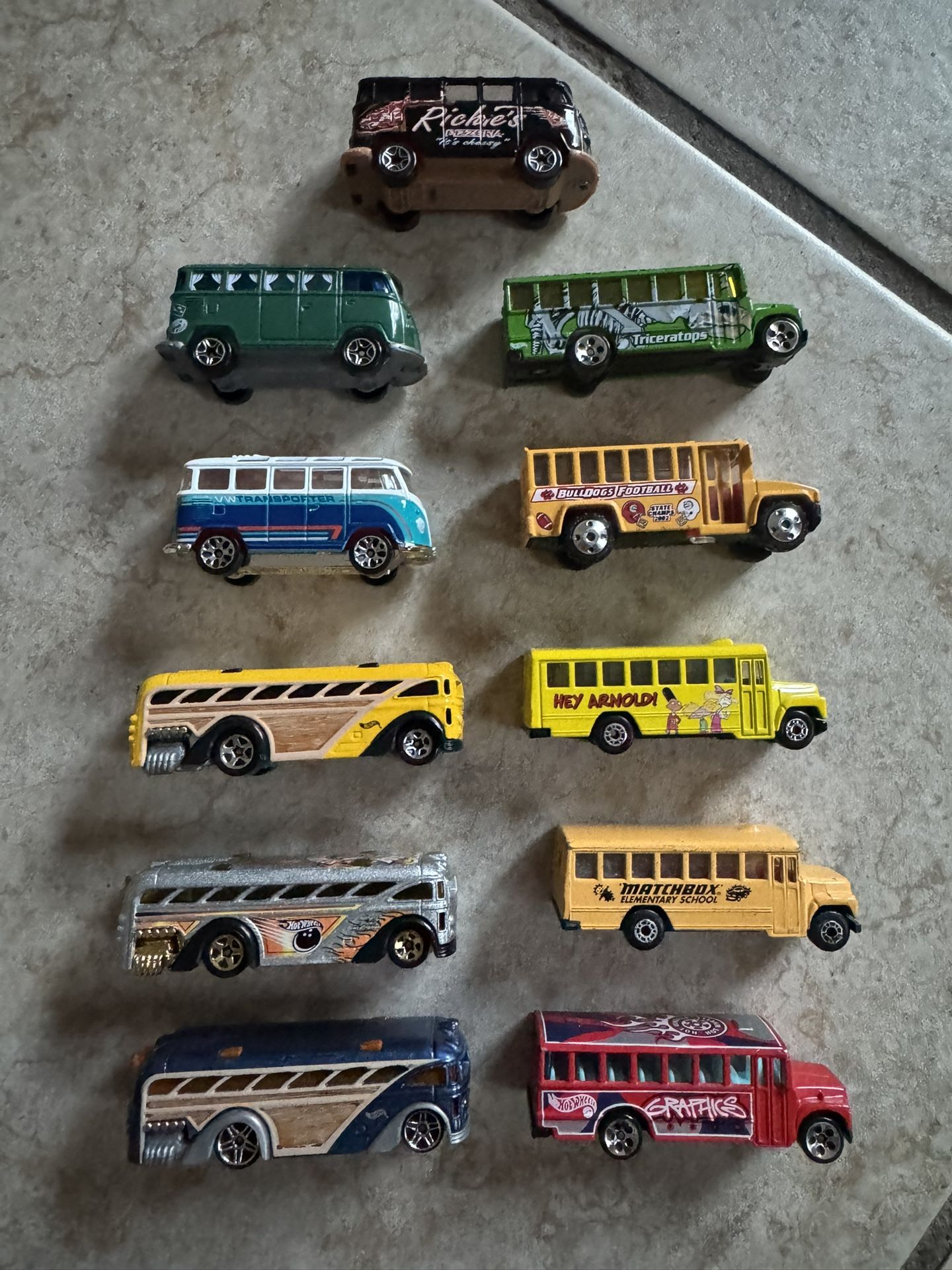 Matchbox Hot Wheels Lot of 11 Buses