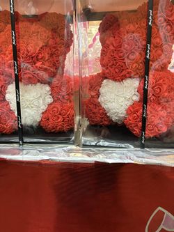 Valentine Rose Bears 50 Dollars Each  And The Light Up Flowers Are 17 Each 