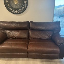 Brown leather Couch