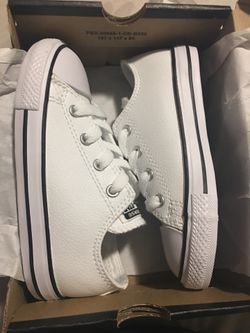 White leather converse for toddler