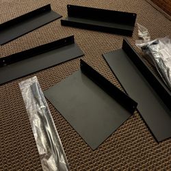 5 Metal Black Shelves