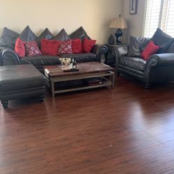Leather Sofa Set For Sale