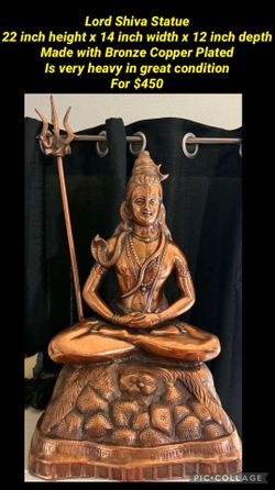 Lord Shiva Statue Antiques great condition for $450 obo