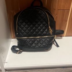 Faux Leather Backpack 