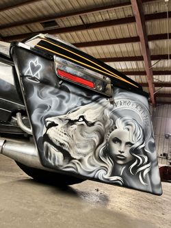 Custom Airbrushed Harley Bags
