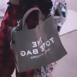 slate green marc jacobs tote bag