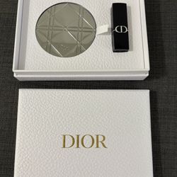 Dior Lipstick And Luxury Compact Mirror Gift Set 