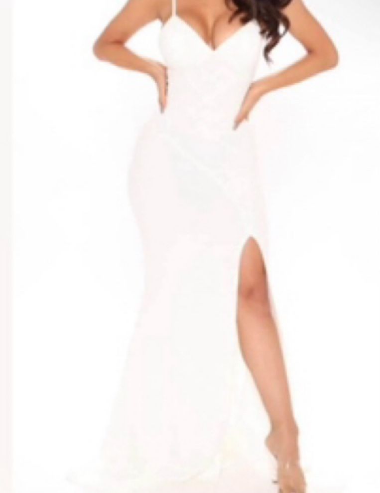 New Small White Fashionnova Dress