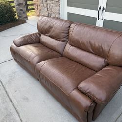 Real leather couch