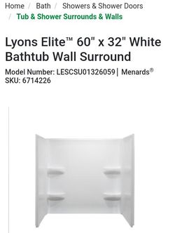 Brand New 60"x32" tub surround