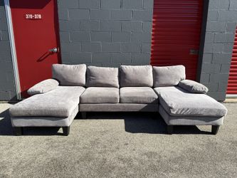 Modern Gray Double Chaise Sectional – Free Curbside Delivery