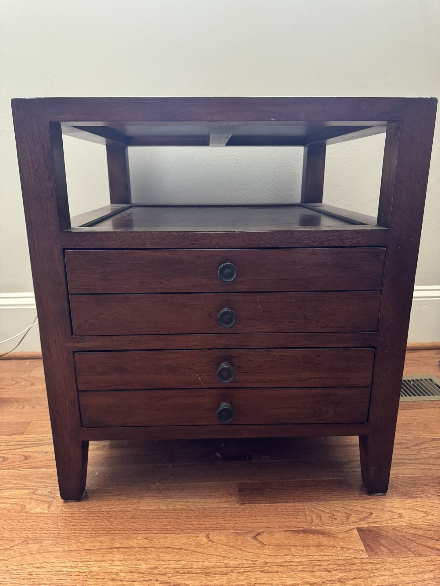 All Wood Brown Bedside Table - Nightstand