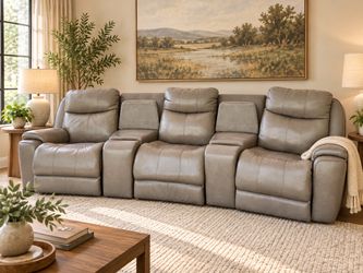 Leather stadium style recliners