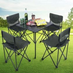 Brand New Unused Camping Set Of 4 Chairs And A Table