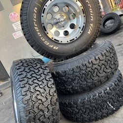 Vendo Rines Nuevos 15x10 De 5-114 Lugs Con Tires 32/11.50/R15 Bfgoodrich Para Carros Como Tacomas For Ranguer Instacion Y Balance ✅✅💯