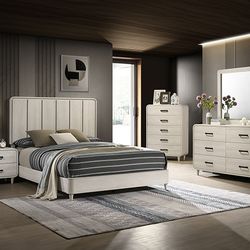 Brand New White 4pc Queen Bedroom Set (Available In Eastern King)