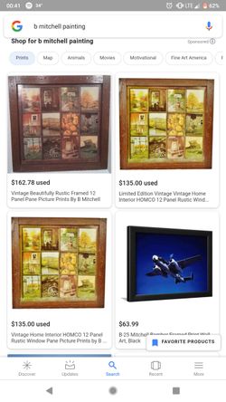 Vintage Combination Painting B Mitchell Window Pane Framed Art Home Interiors 12 Panel Vintage Art Farm House Cottage Chic Rustic For Sale In Fort Worth Tx Offerup