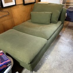 Soderhamn Chaise With Custom Green Bemz Cover