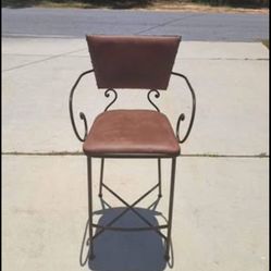 Leather Brown Bar Stool