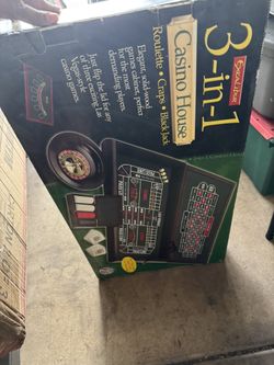 Casino house Three In One Blackjack Roulette Craps Set
