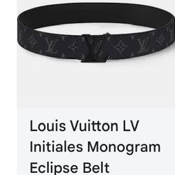 Louis Vuitton LV Initiales Monogram Eclipse Belt