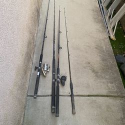 4 Fishing Rods And 2 Reels All For $80