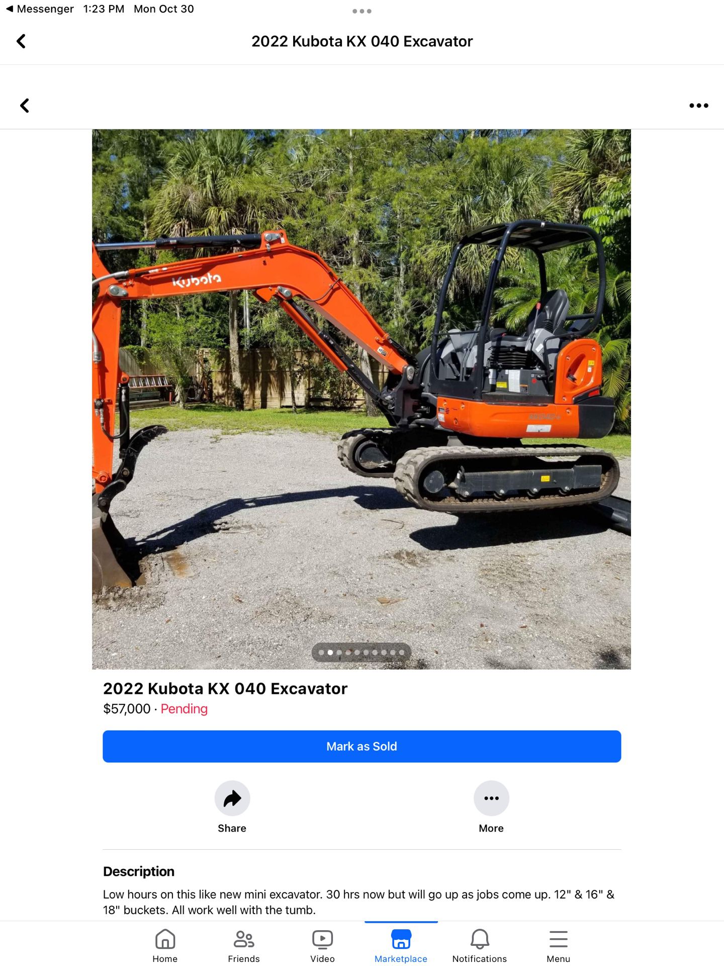 Kubota KX040 Mini Excavator 