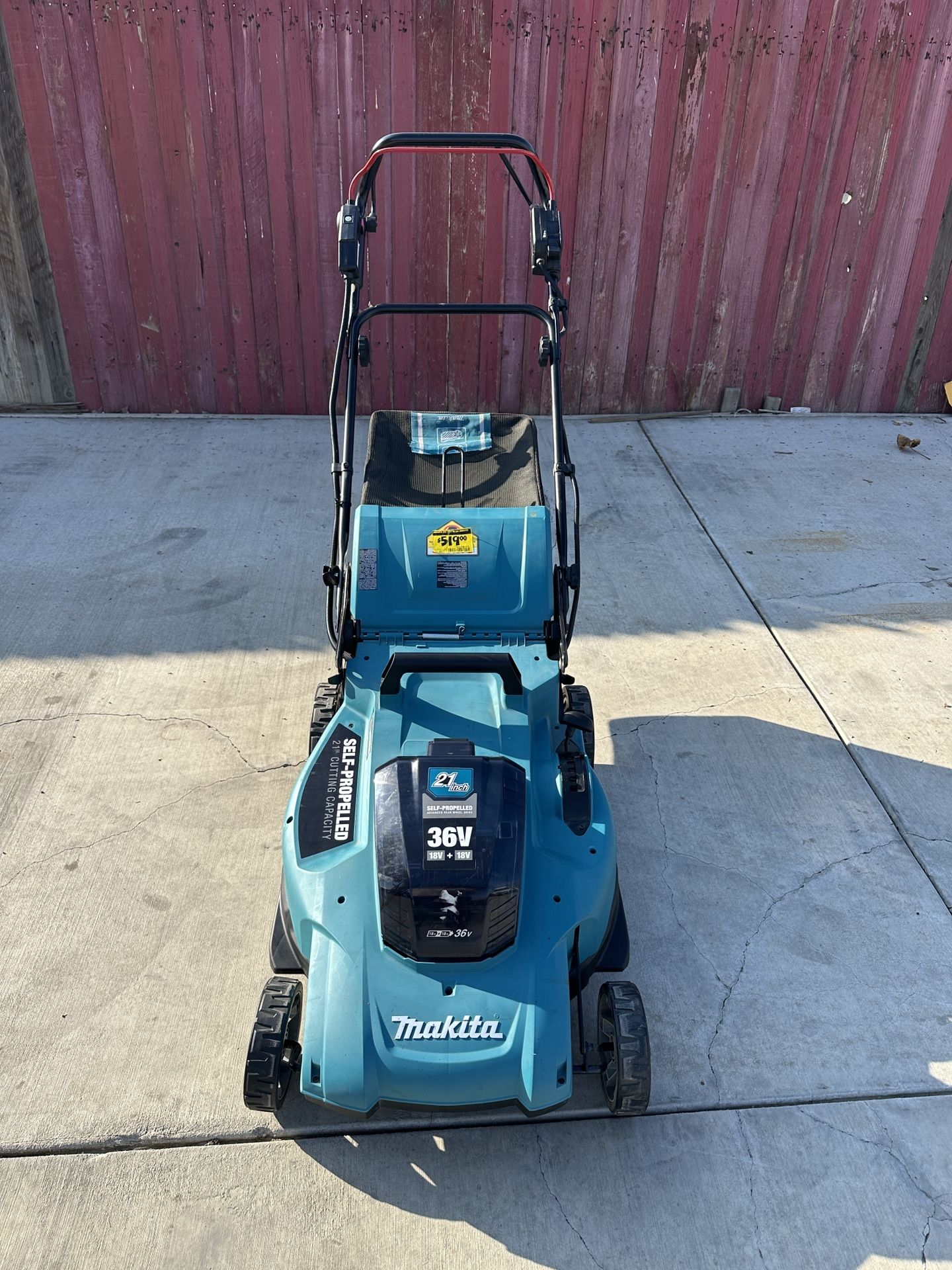 Makita 18V X2 (36V) LXT Lithium-Ion Cordless 21 in. Walk Behind Lawn Mower