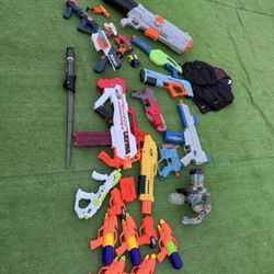 Nerf //water Blaster //splat Ball// Water Gun All For $40
