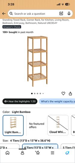 4 Shelf Bamboo Unit
