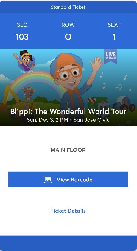 Blippi: The Wonderful World Tour Tickets 