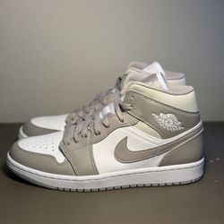 Jordan 1 Mid Linen Size 8