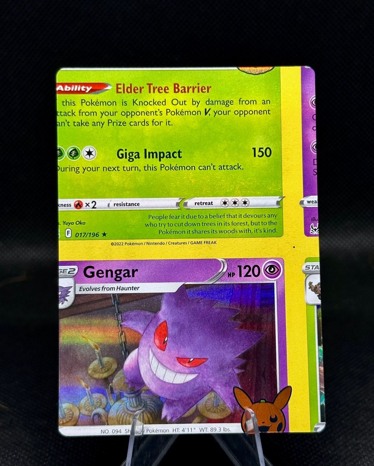 Miscut Gengar Pokemon card