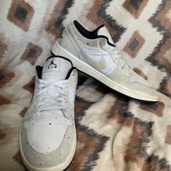 Air Jordan 1 Low Brushstroke Swoosh - Paint Splatter DM3528 100 Size 12