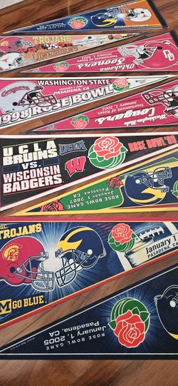 College Football Rose Bowl Pennants 