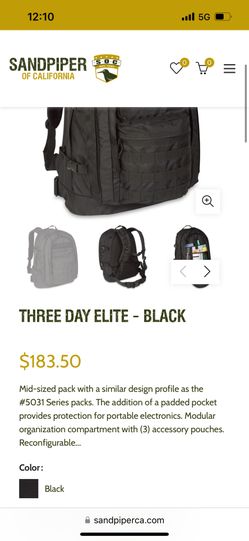 NEW SandPiper Three Day Elite Backpack