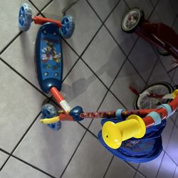 Radio Flyer Bike & Paw Patrol Scooter