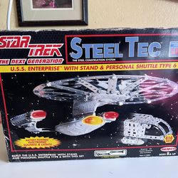 Vintage Steel Tec Star Trek Next Generation Enterprise & Shuttle NEW