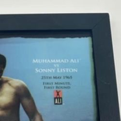 Muhammad Ali vs Sonny Liston 1965 Framed 3D Hologram Poster | “Phantom Punch” |**BEST OFFER!!** 