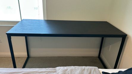 Black Desk with Metal Frame
