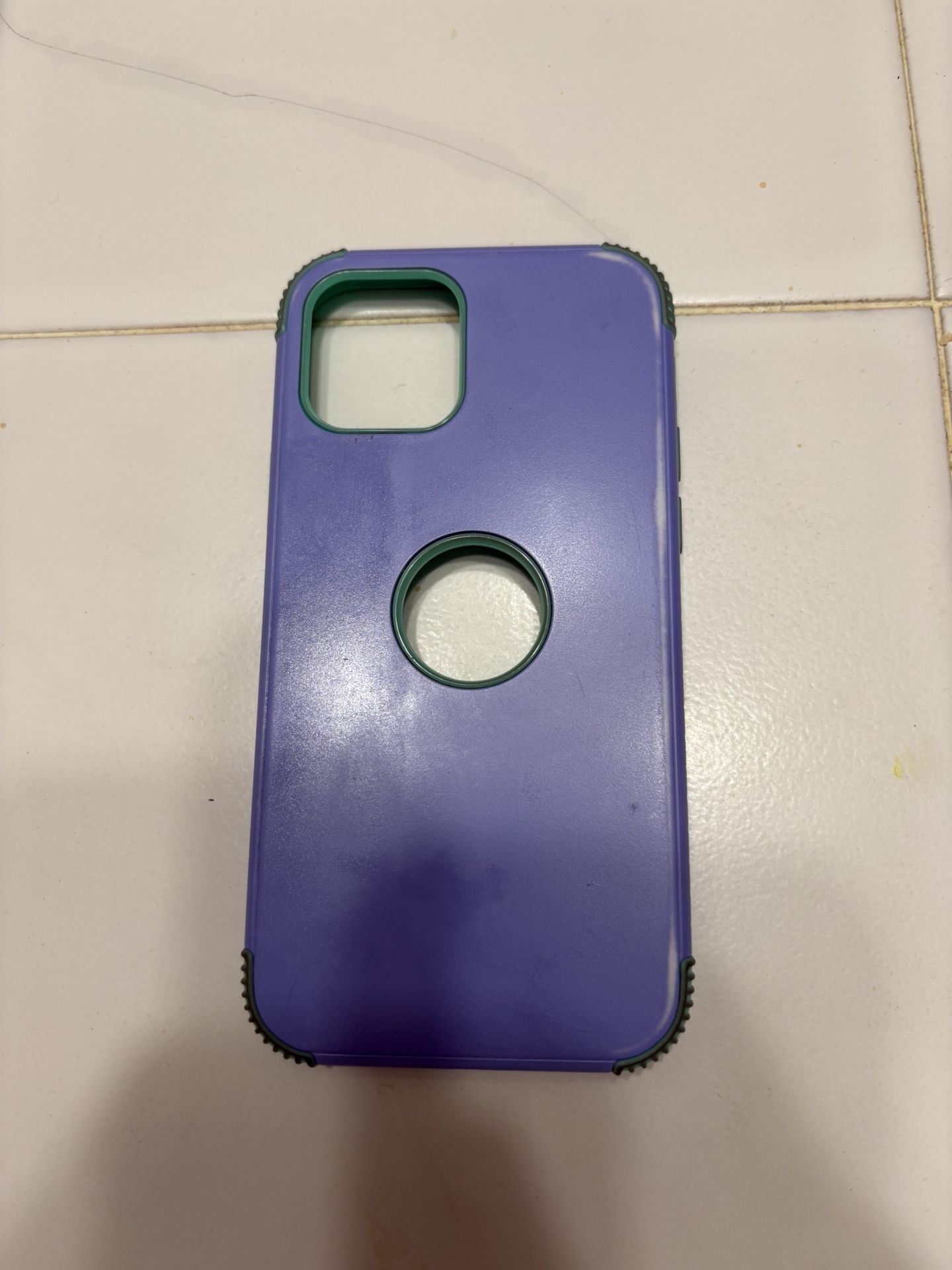iPhone 12 Purple and Green Phone Case