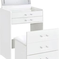 VANITY SET W STOOL